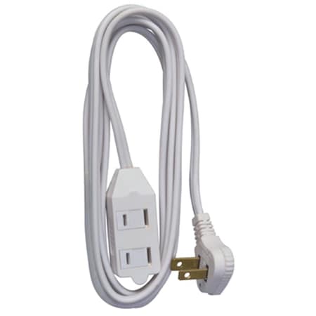 Virtual Extension Cord, 3 Outlets, White, Vinyl, 11 ft VI567364